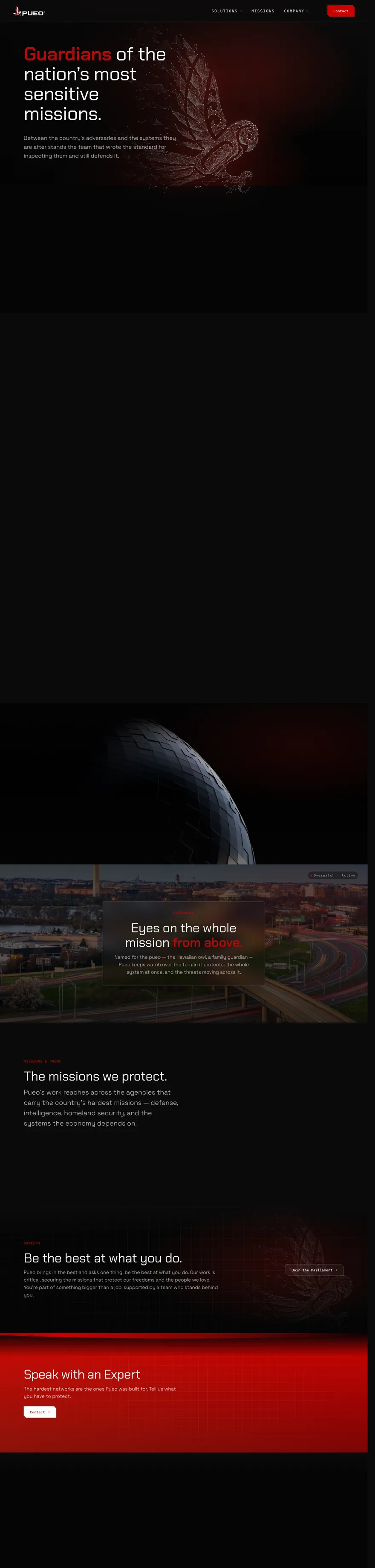 Pueo Homepage page